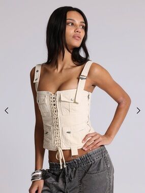 Jaded London Cream Cargo Corset
